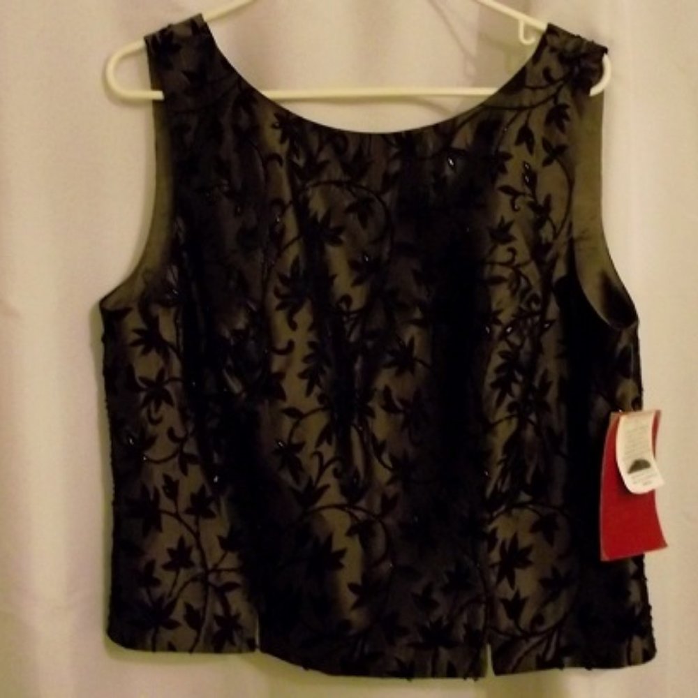 JS COLLECTION Women's top, Sz 16, Black